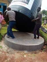 Installation on rain harvesting tank
