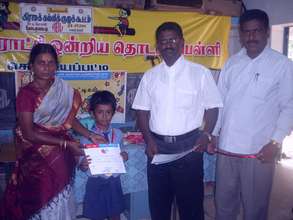 Distribution of award