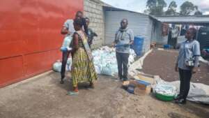 Food distribution to IDPs in Bulengo Goma