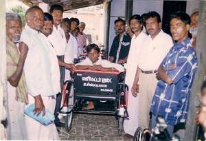 Free cycle distribution for disabled person
