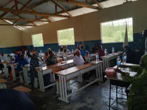 Participants during training