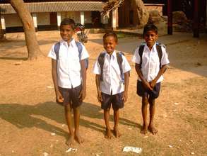 Three tribal Children of Katisahi village