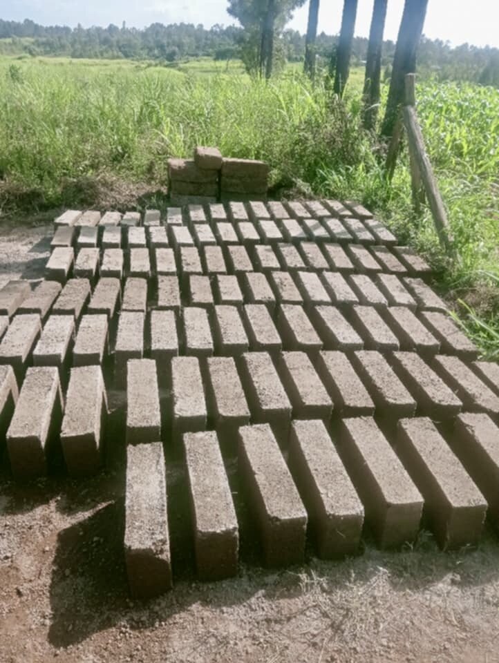 Bricks for our new toilet construction
