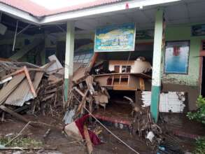 Affected school by the flashflood