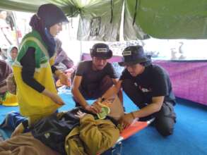 Evacuation and medical team on the ground