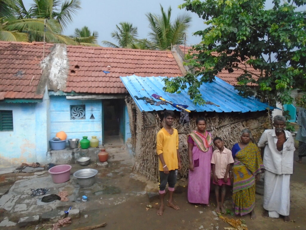 Renovation  the Dalit peoples damaged  houses.