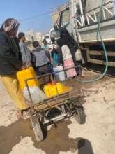 POOR IDPs filled their jars with clean water