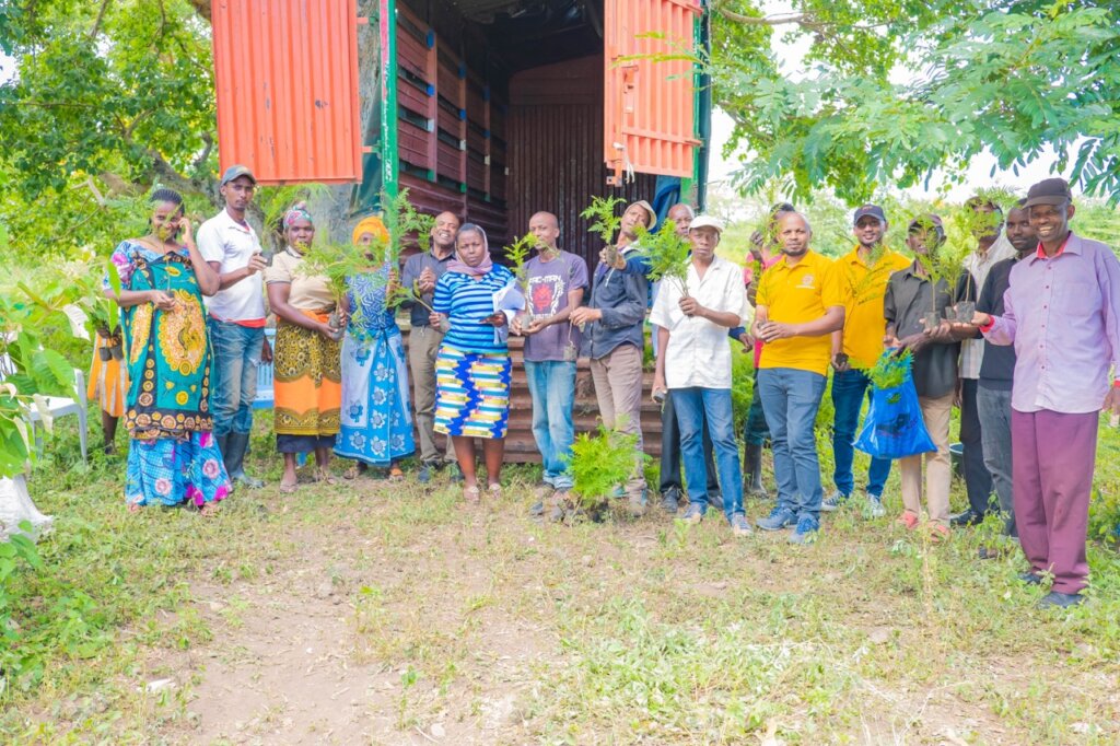 Offsetting CO2 by planting trees in Tanzania.