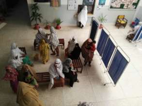 Patient waiting for their turn-Free medical camp