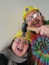 Center co-directors kick off the Demo Day fun