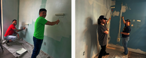 Volunteer painters from Navy Federal Credit Union