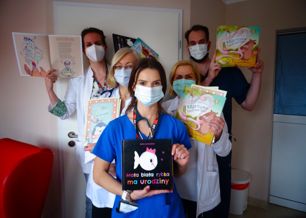 happy to have books to give to patients