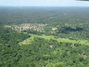 Epulu and airstrip from plane