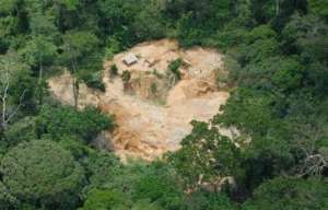 Aerial view of mines
