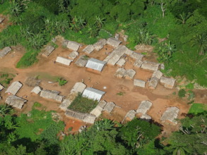Mining camp documented during May aerial survey