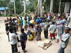 Supplies Handed Out to Pygmies in Epulu