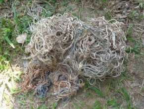 Confiscated nylon snares