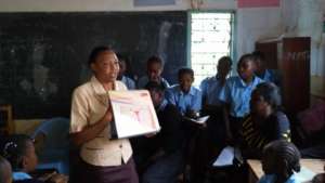 Nurses talk about periods with the girls