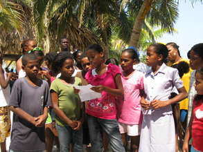 scholarship recipient engaging with other students