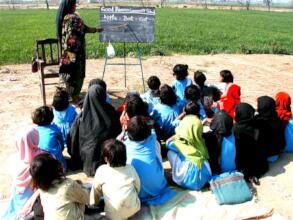 Children receiving education at our Non-Formal Edu