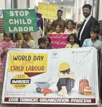 Children and their Advocate after awareness event