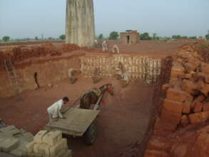 Finally Baked Bricks taking out of Brick Kiln