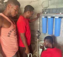 Our staff performing Water House check ups