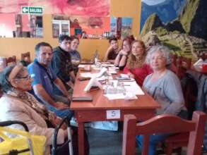 Llescy's group at her Peruvian restaurant