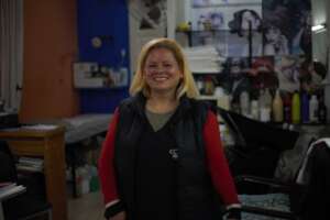 Celia in her hair salon