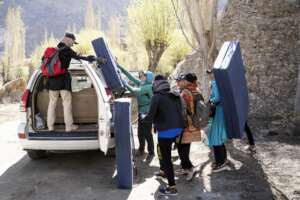 bouldering and building courage