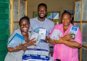 Foindu Health Center Nurses with supplies