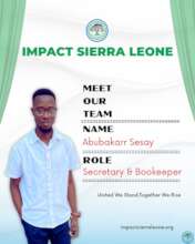 ISL Volunteer & Bookkeeper Mr Abubakarr