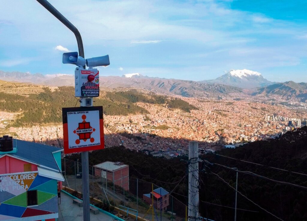 Alarm installed in the neighborhood.