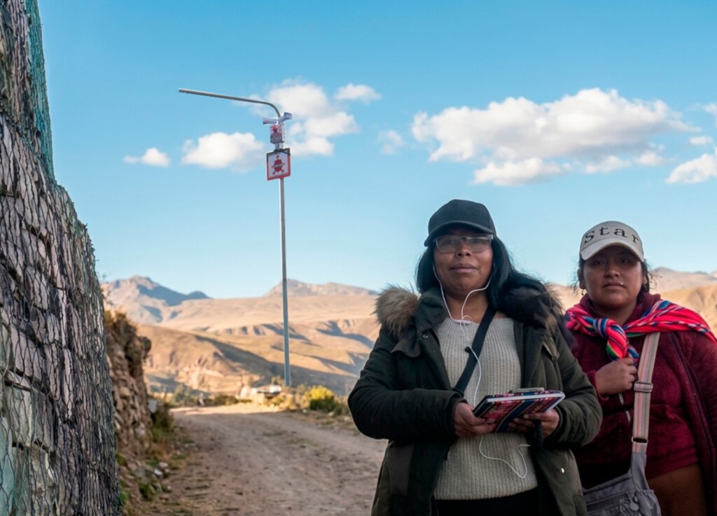 Women trained using the early warning system
