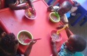 Feeding Nutritious meals to Children in our ECD