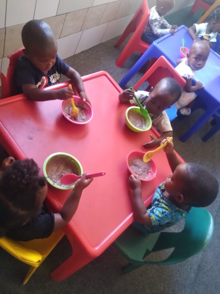 Feeding Nutritious meals to Children in our ECD