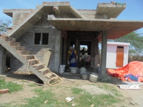 Plastering work is in progress
