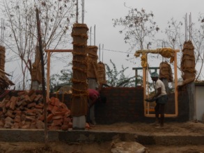 Walls are being constructed.