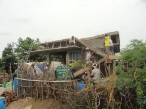 House construction is in progress