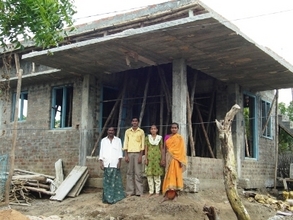 Beneficiaries in a partly completed house