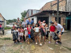Cleaning the neighborhood on earth day