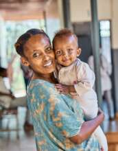 Hundaol and his mother after Cleft Surgery