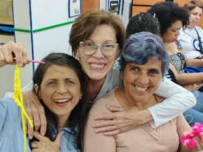 Nuestra fundadora Maria Luz, Yadira y Noralys