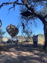 New water tank being installed