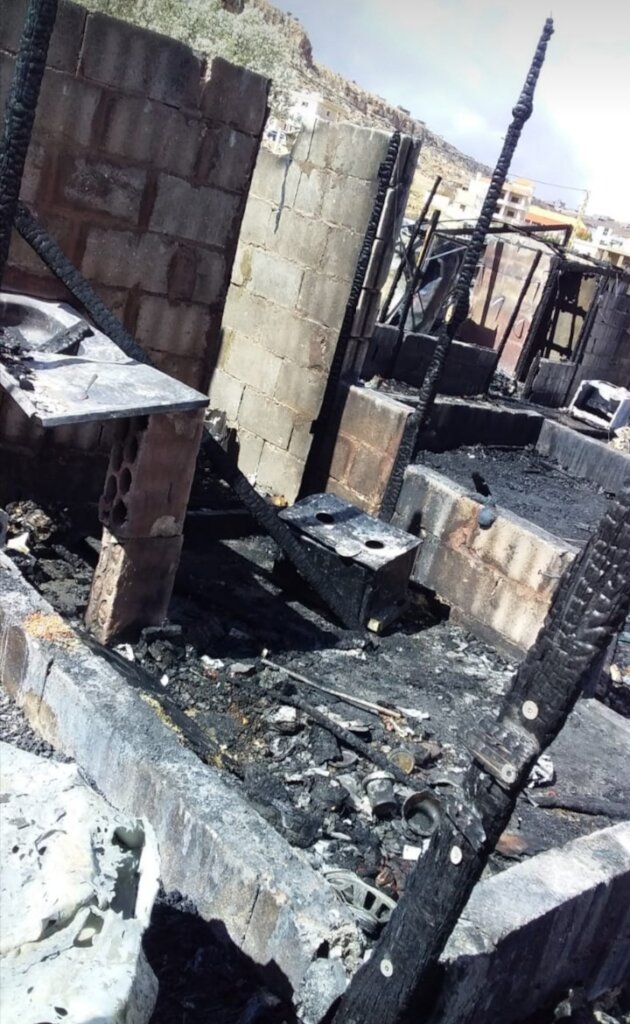 Emergency response to a camp fire in Arsal,Lebanon