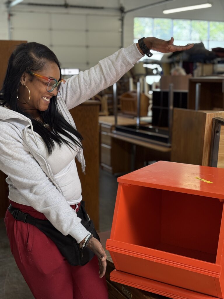 Brittany fell in love with this funky end table!