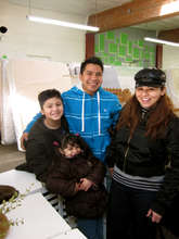 Family getting beds in January, 2012