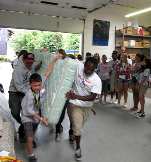 Provide beds for 300 kids sleeping on the floor