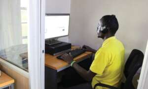 Helpline Counselor Speaking with a Child