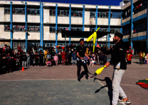 A psychosocial support session for children